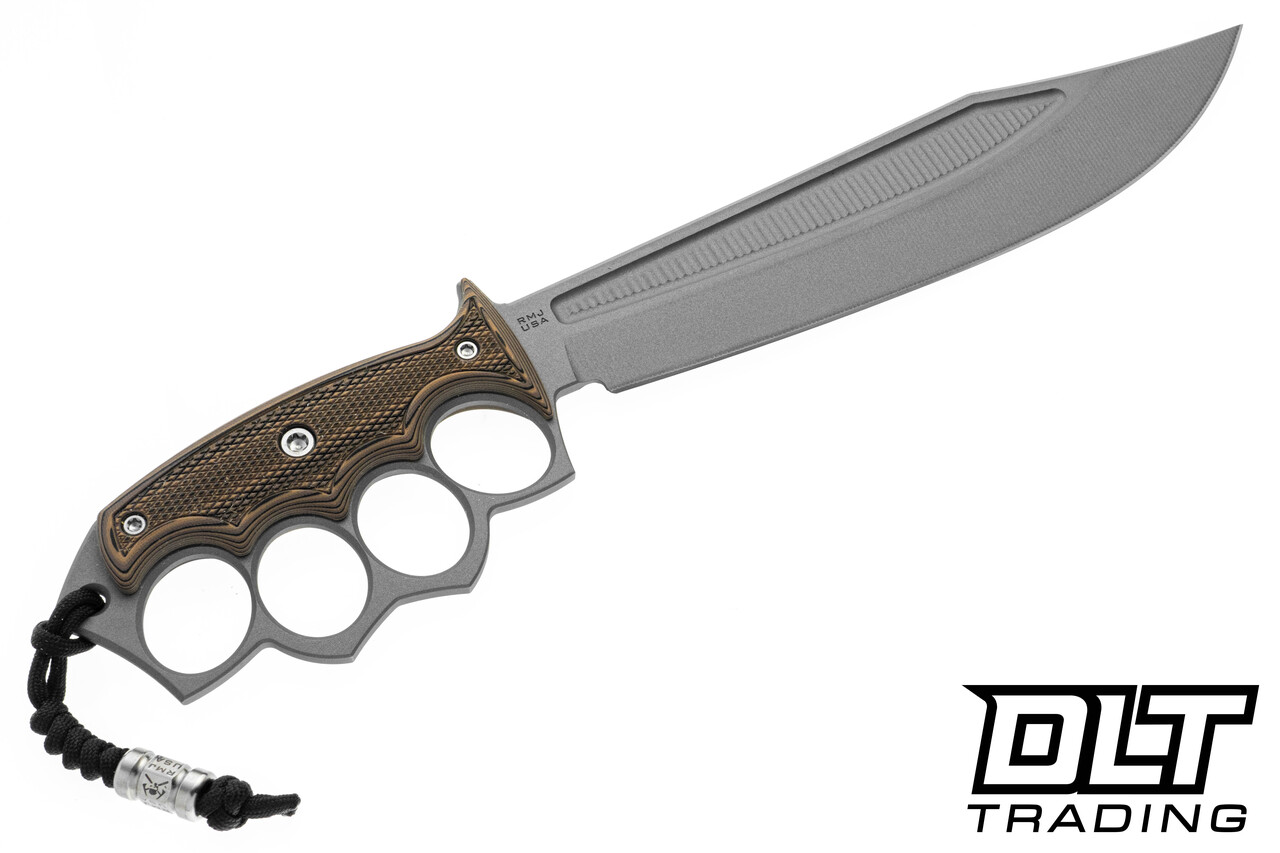 RMJ Tactical Marauder 3V - Savage Stainless - Hyena Brown G-10