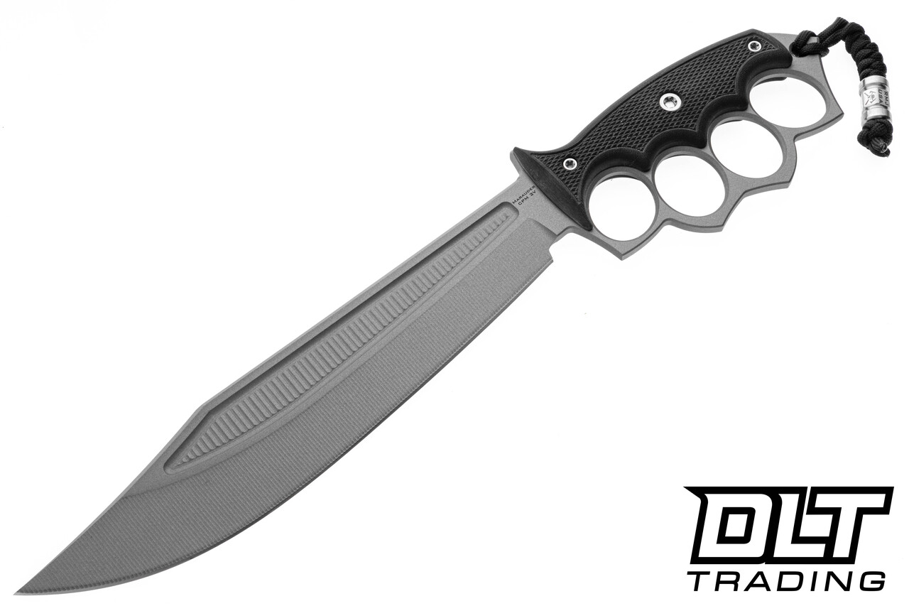 RMJ Tactical Marauder 3V - Savage Stainless - Black G-10 - Leather