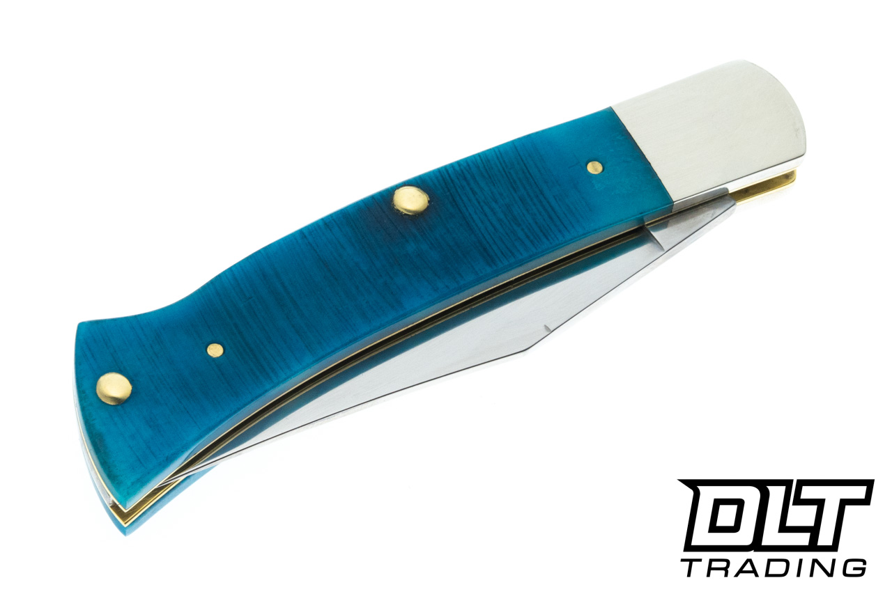 Case Axe Handle - Caribbean Blue Bone - Sawcut Jig - DLT Trading