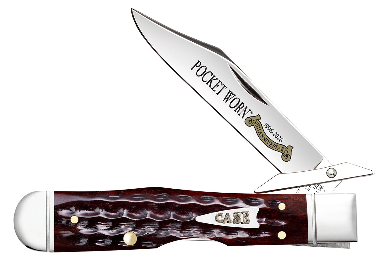 Case Cheetah Cub - Pocket Worn Mahogany Bone - Fluted Bolsters