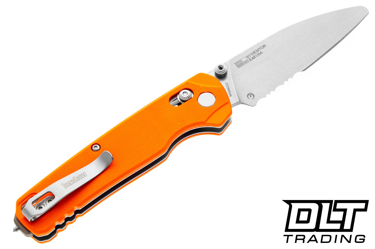 Kershaw Bel Air XL EMT 6110EMTOR | Orange G-10 MagnaCut Rescue Knife