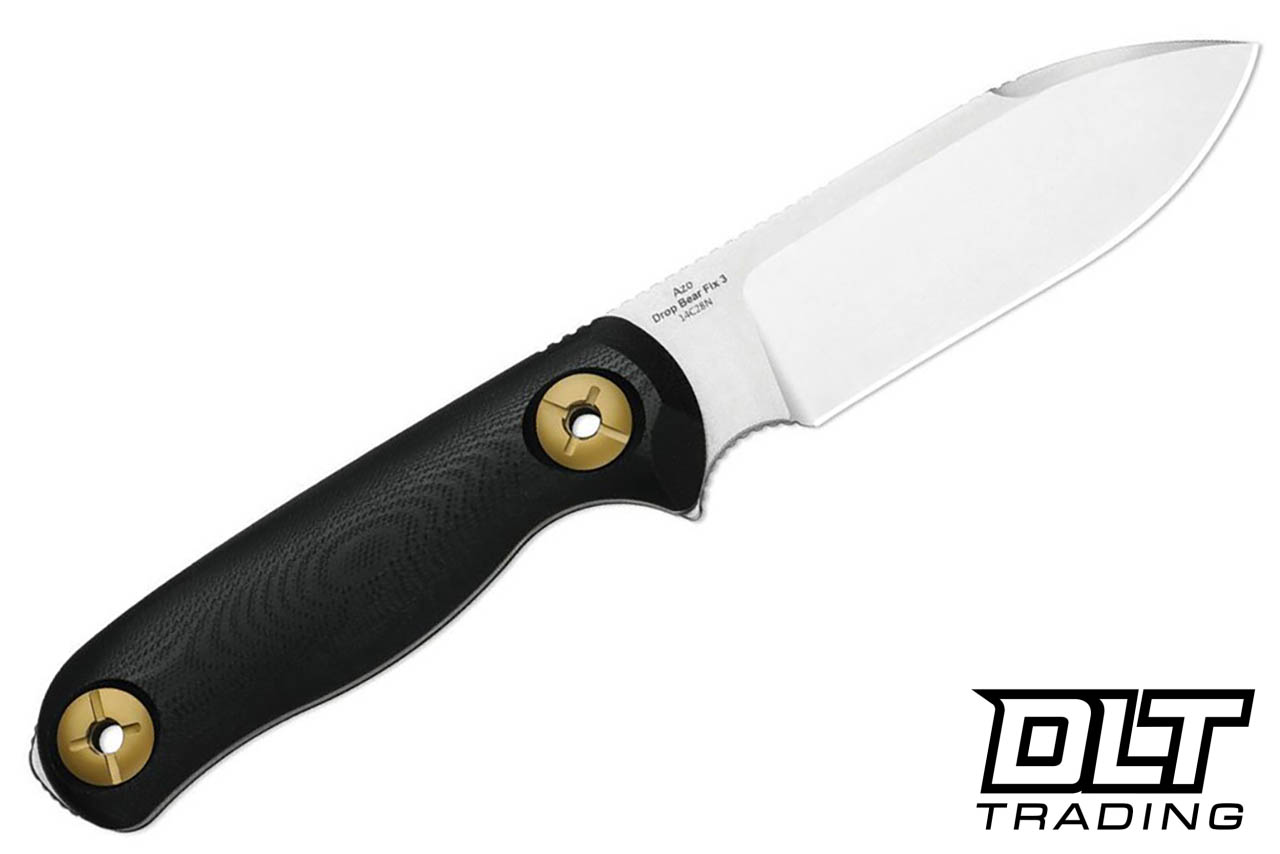 Kizer Drop Bear - Black G-10 - Stonewashed 14C28N Blade - DLT Trading