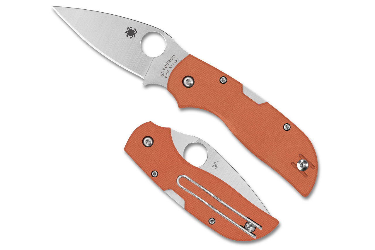 Spyderco Chaparral - Burnt Orange G-10 - Rex 121 Blade - C152GPBOR