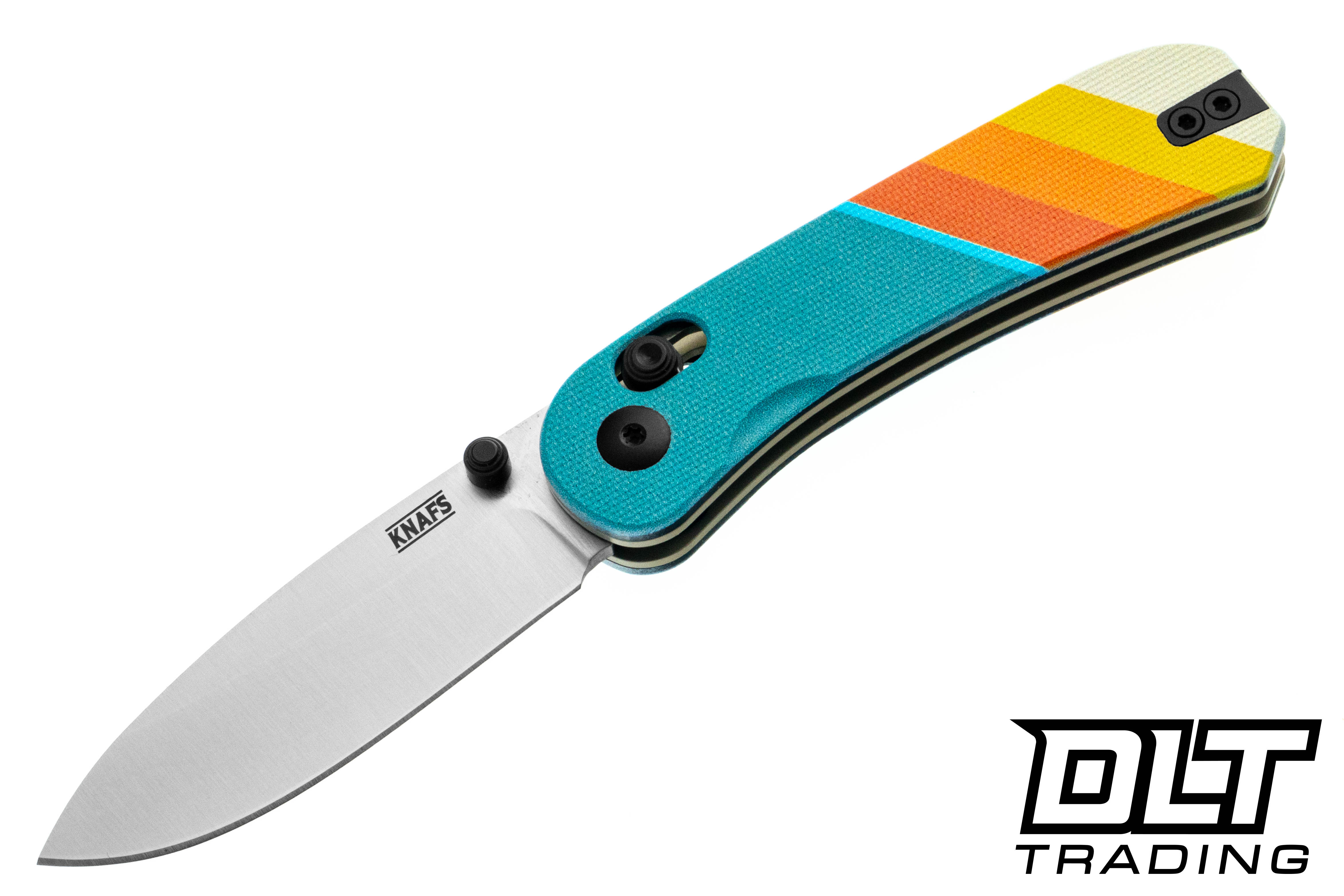 KNAFS Lander 3 - Good Vibes G-10 - Gray Stonewash Blade - DLT Trading