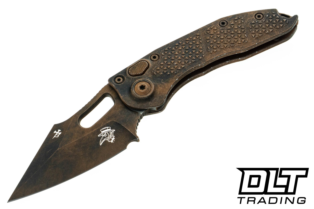 Microtech 169-1PLOBS Stitch S/E - Plague Outbreak Handle - Plague
