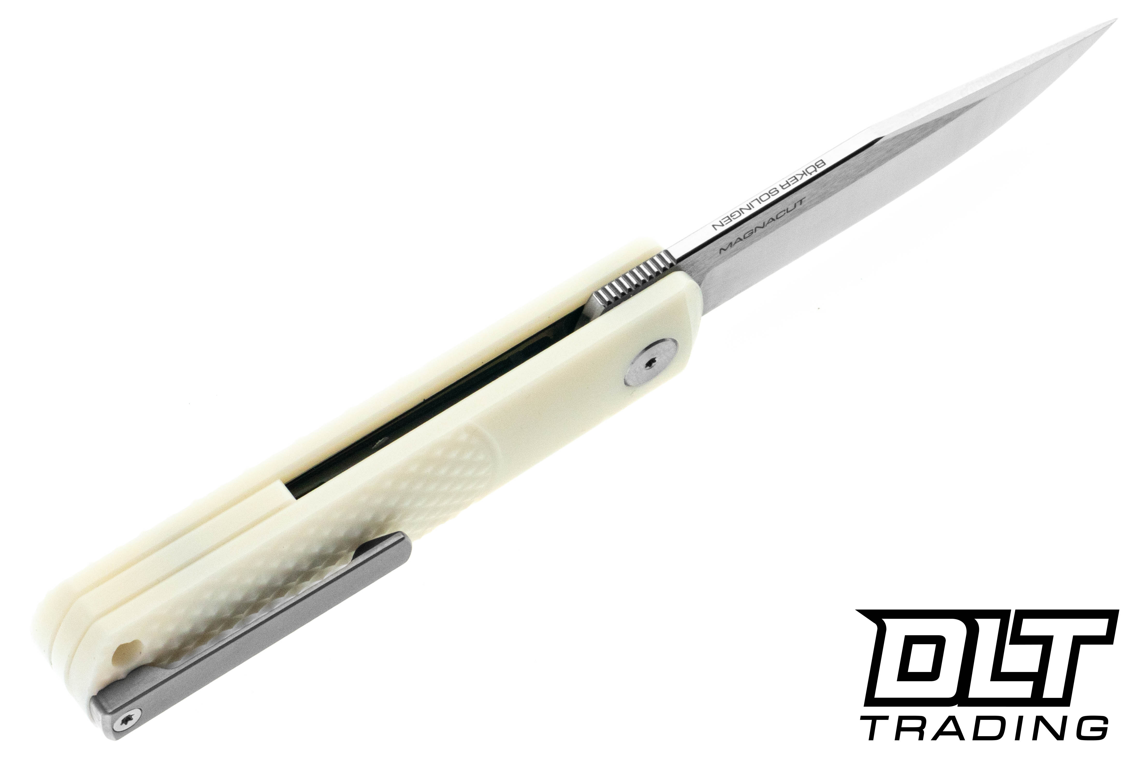 Boker BRLW Flipper - Bone Corian - Satin MagnaCut Blade - DLT Trading