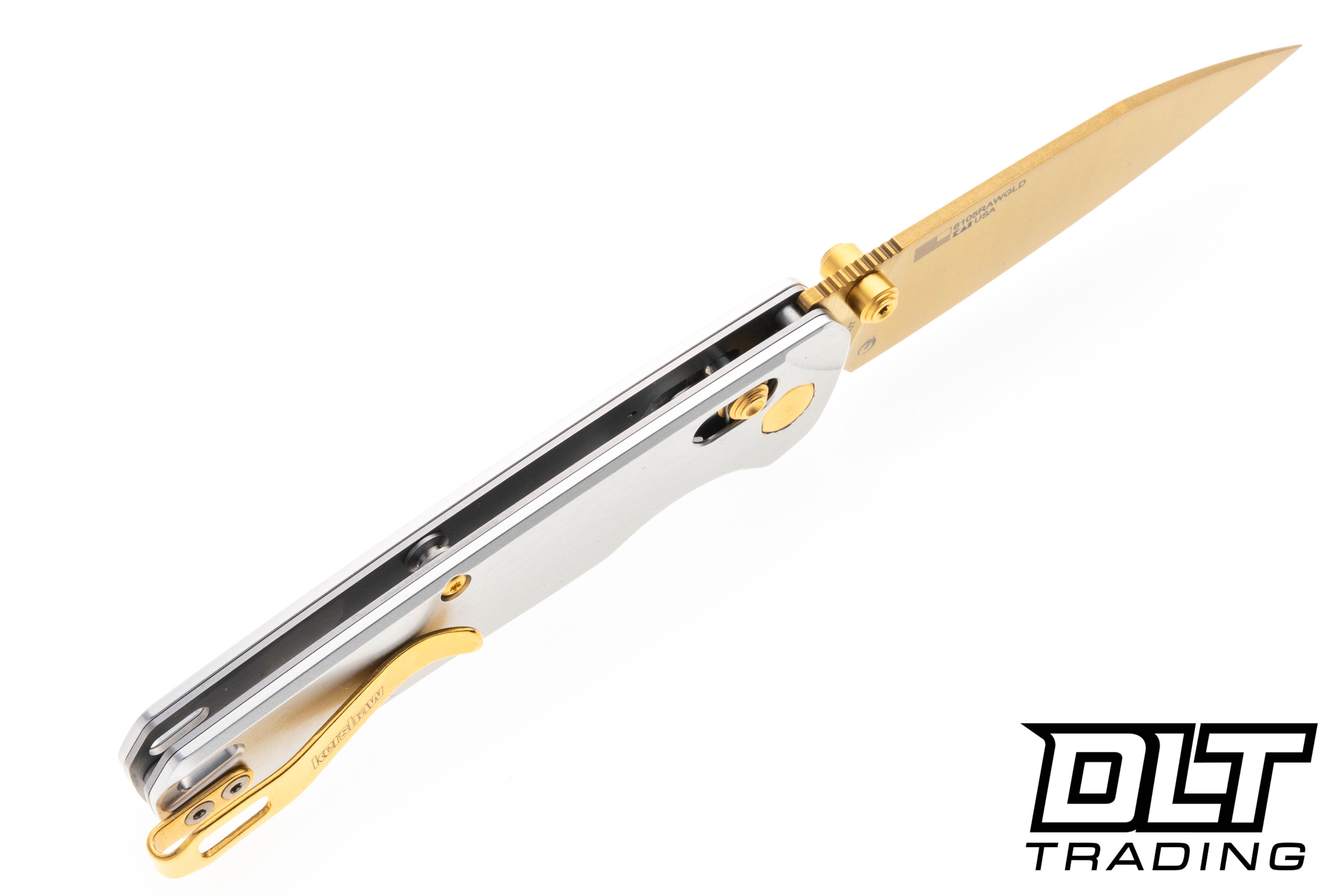 Kershaw Bel Air 6105RAWGLD | Gold MagnaCut Raw Aluminum DuraLock