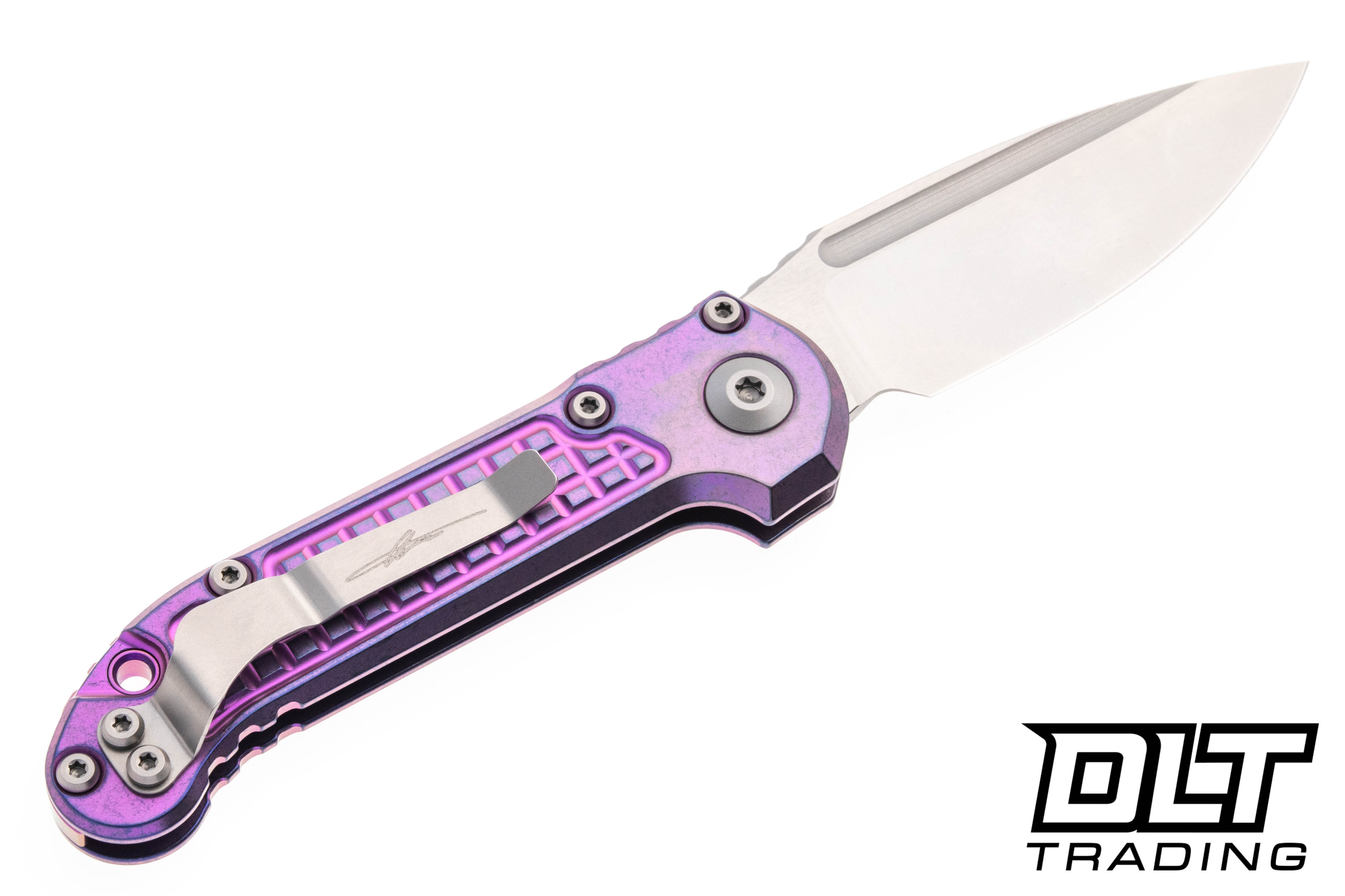 Microtech 1135-10FRMS5 LUDT - Purple Haze Frag Titanium - Purple