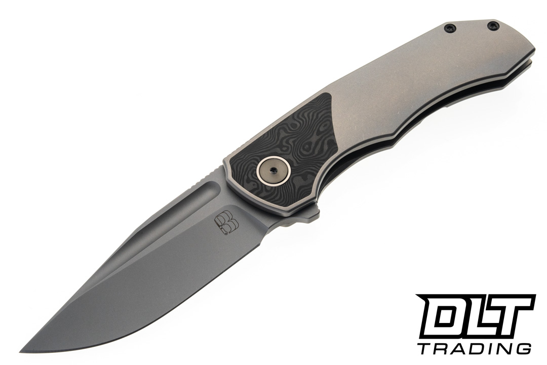 BergBlades TiCK - Sandblast and Stonewash Titanium - Black Dunes