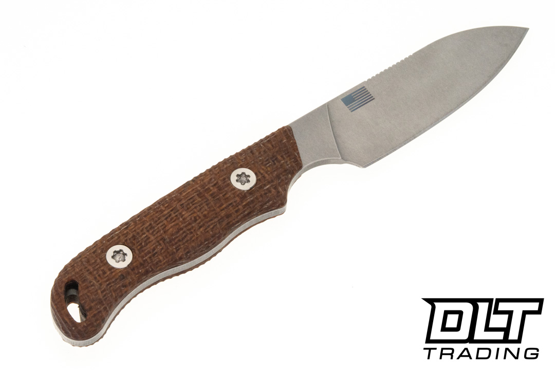 Hellbender Ranch Hand - Stonewash Tumbled MagnaCut Blade - Burlap