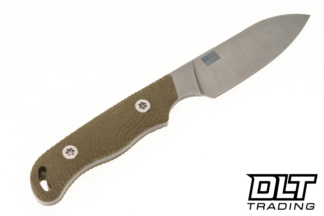 Hellbender Ranch Hand - Stonewash Tumbled MagnaCut Blade - OD