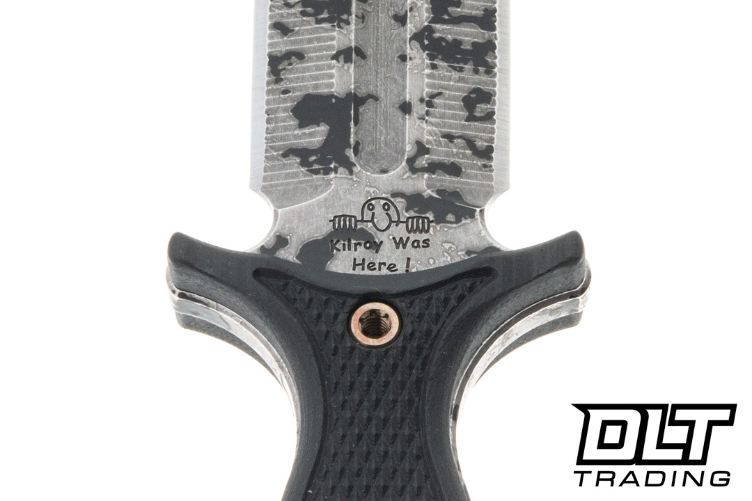 RMJ Tactical Kilroy - Black G-10 - Acid Etch M390 Blade - DLT Trading