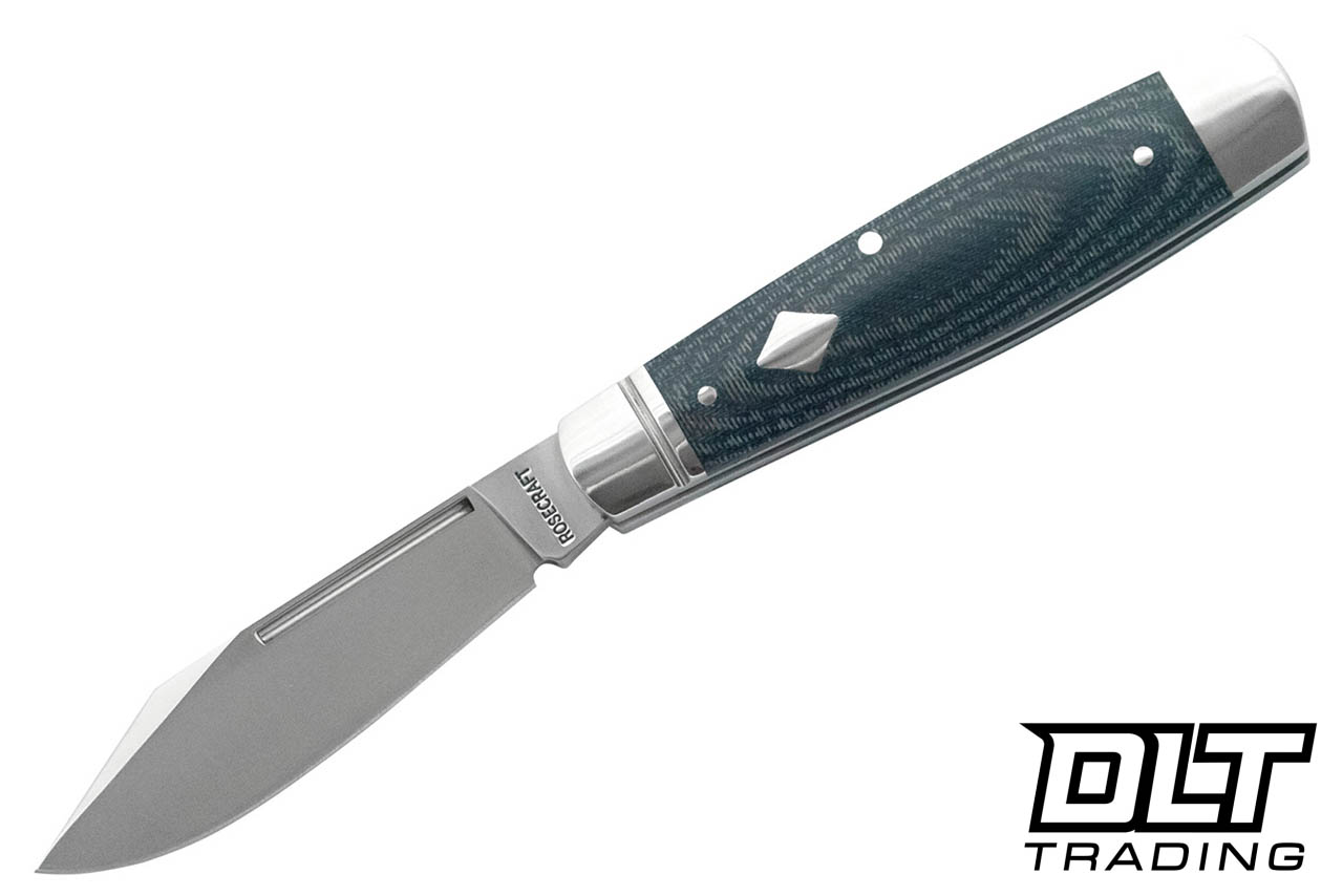 RoseCraft Barren Fork Jack - Blue Denim Micarta - Satin 14C28N