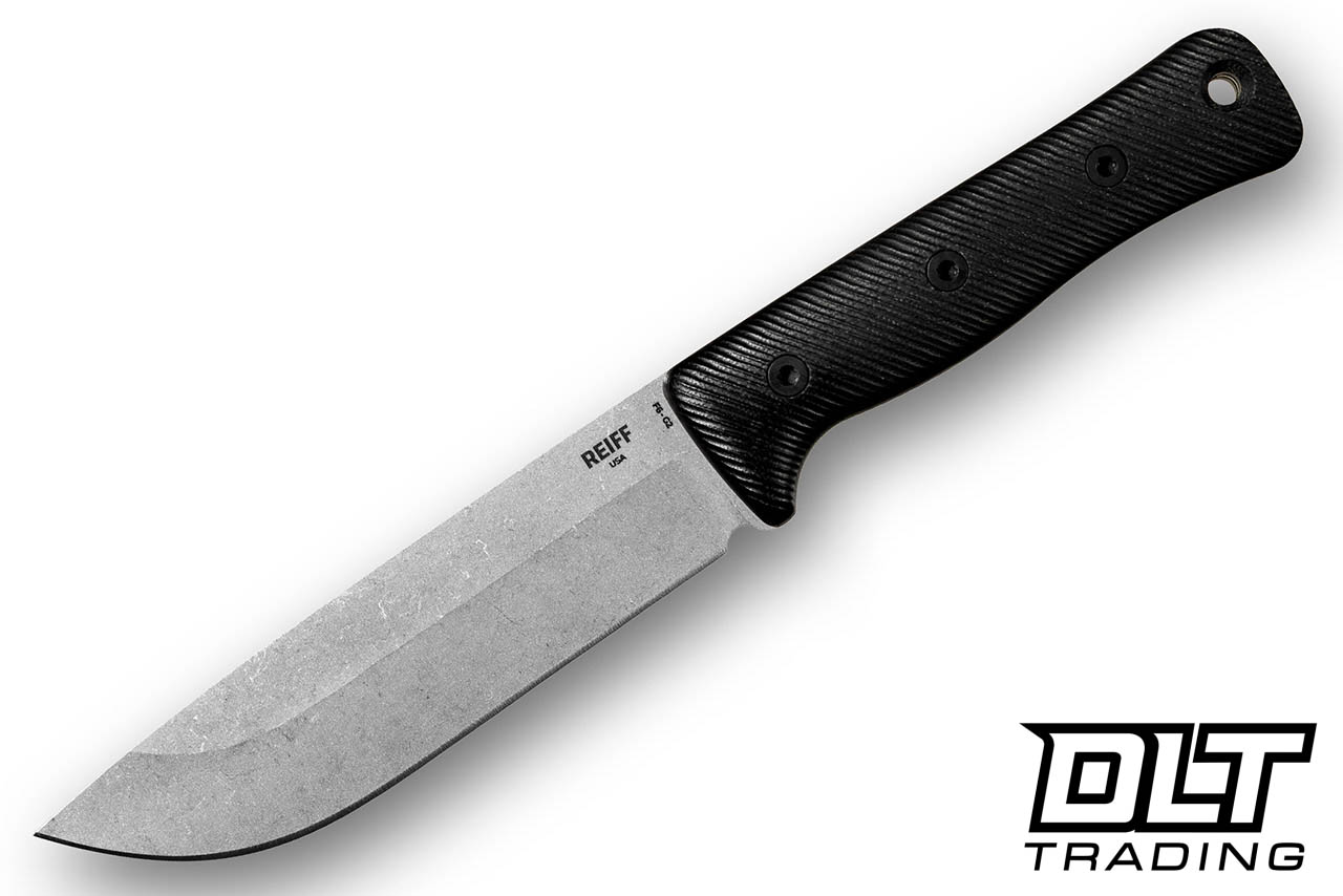 Reiff F6 Gen 2 - Black G-10 - Saber Stonewash 3V Blade - Black