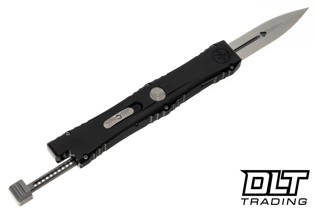 Microtech 1152-10MS1 Nemesis IV D/E - Black Handle - Stonewashed
