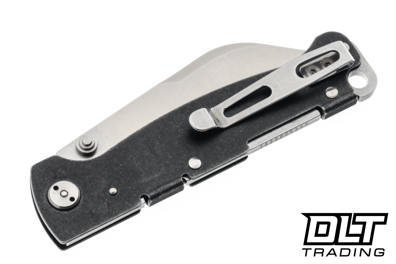Boker Atlas Sheepsfoot TS - Black Stonewash Stainless Steel Handle