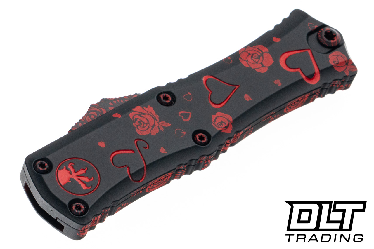 Microtech 1702M-1VNS Hera II Mini D/E - Heart & Rose Motif Handle