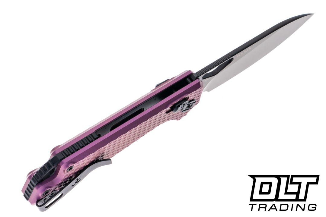 Kunwu Pulsar - Purple Diamond Texture Titanium - DLC Elmax Blade