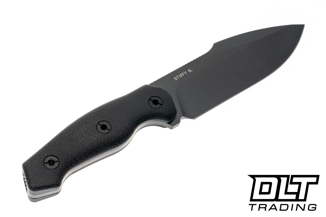 Kunwu Stiffy G - Black Micarta - Teflon Coated Assab 88 Blade
