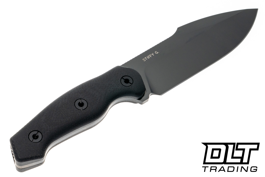 Kunwu Stiffy G - Black Micarta - DLC Assab 88 Blade - Kydex Sheath