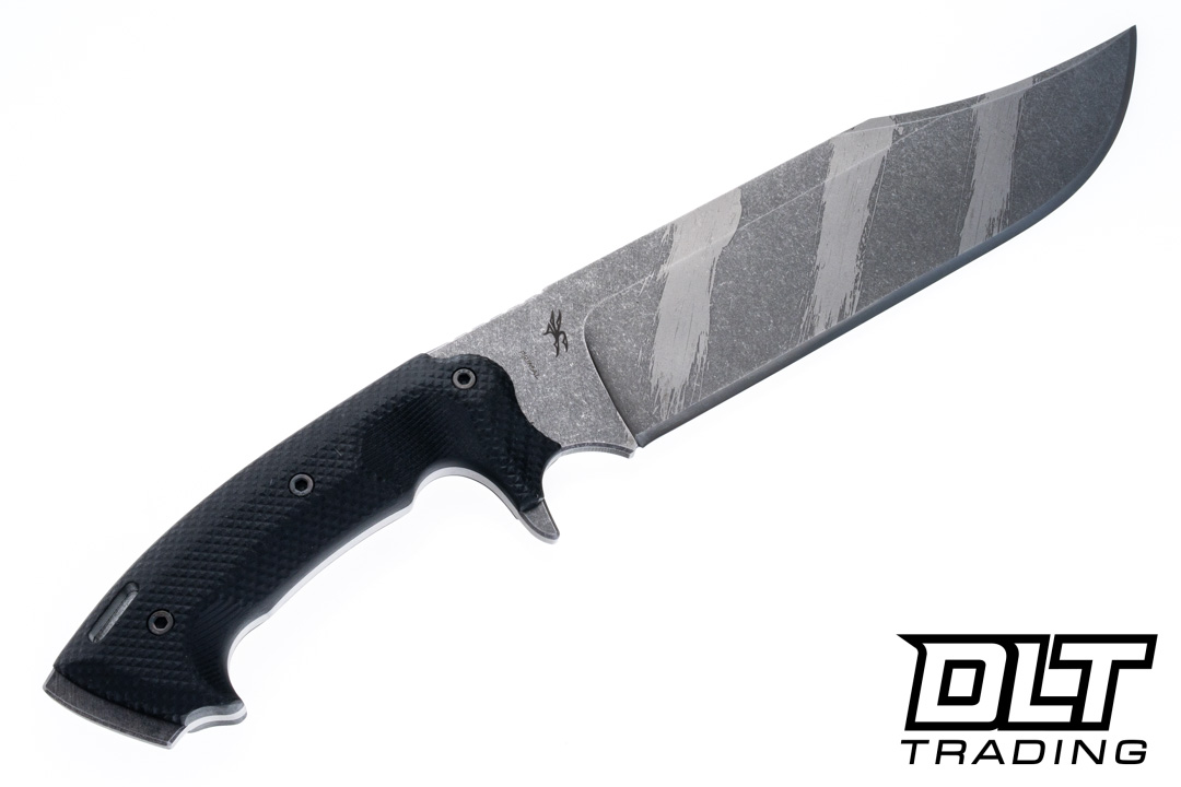 WTG Primal - K329 Tiger Stripes Blade - Black G-10 Gator Grip