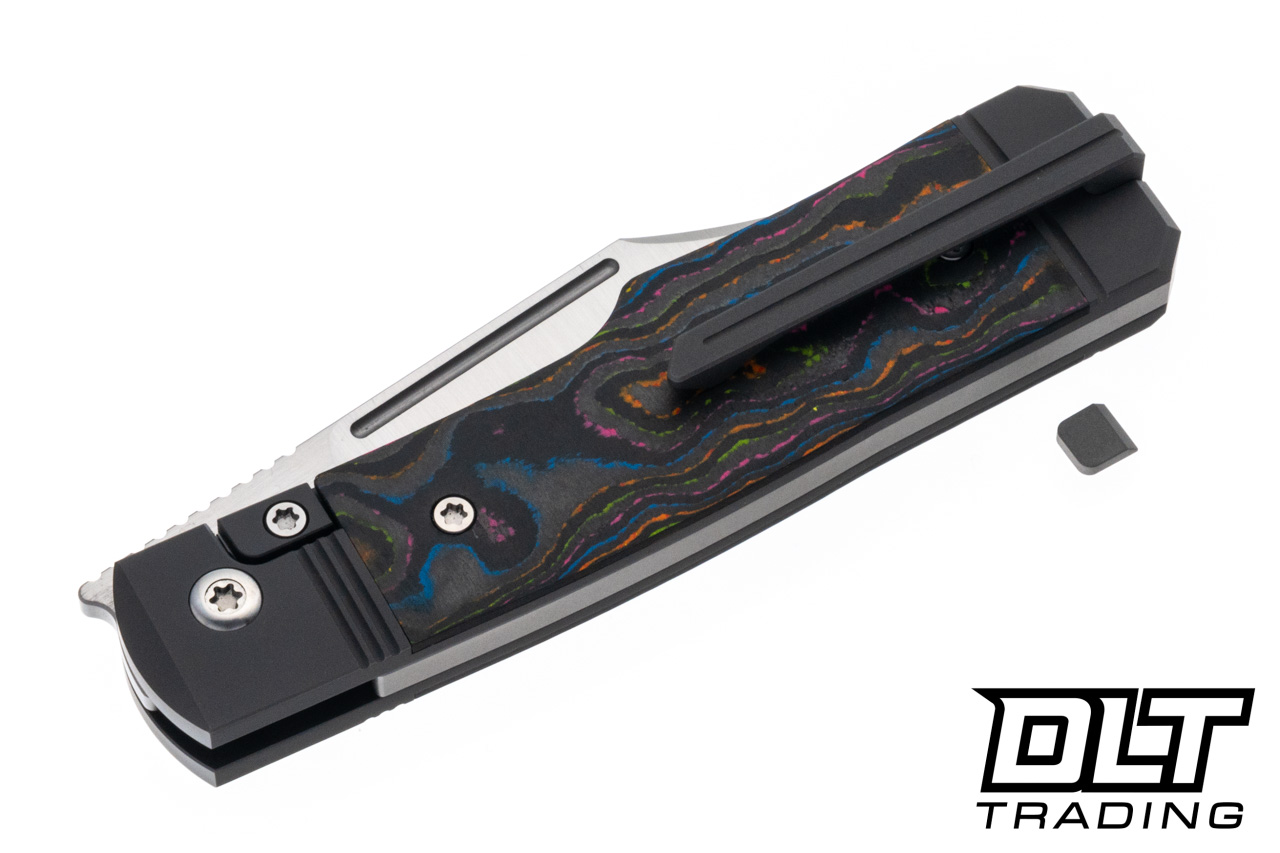 Jack Wolf Gunslinger - CamoCarbon 80's - Belt Satin S90V Blade