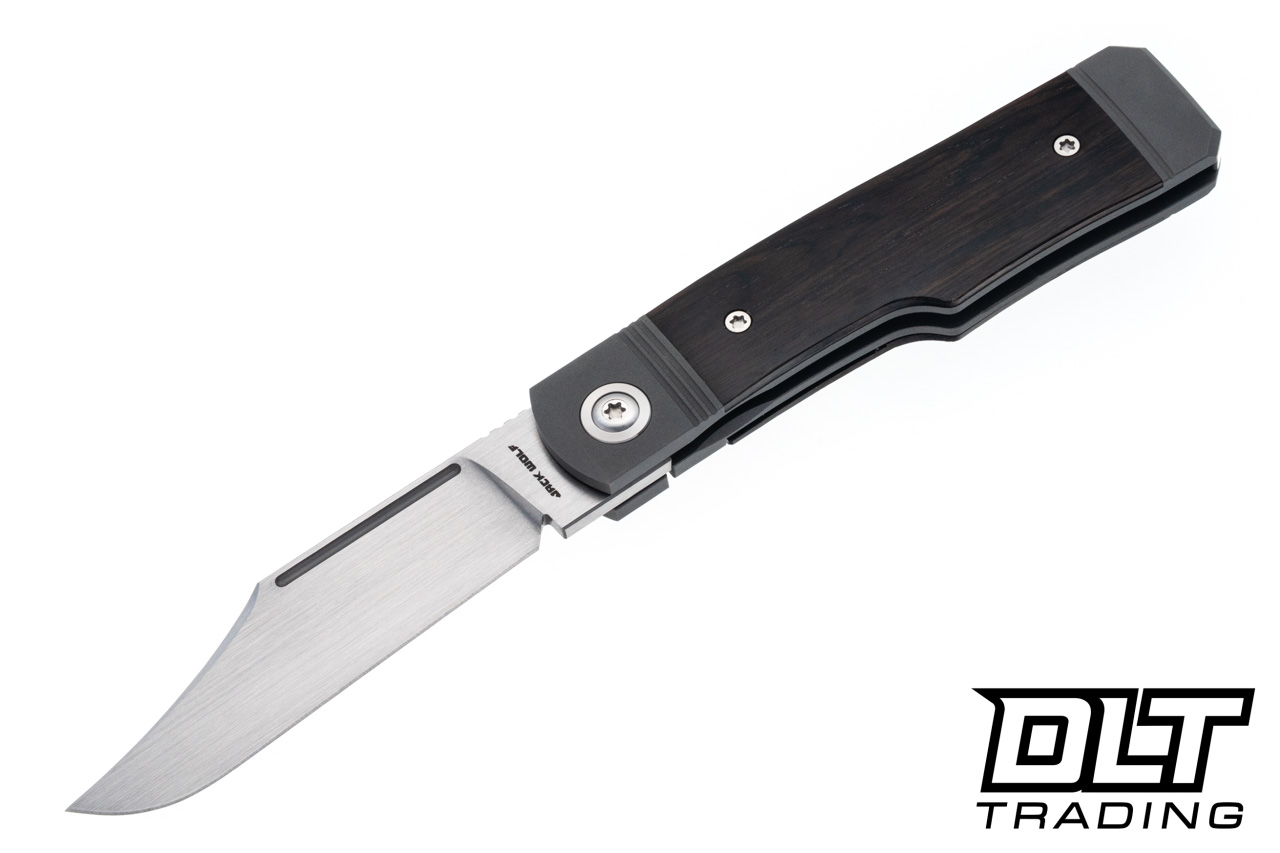 Jack Wolf Gunslinger - Ebony Wood - Hand Satin S90V Blade - DLT