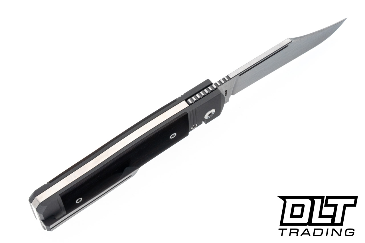 Jack Wolf Gunslinger - Ebony Wood - Hand Satin S90V Blade - DLT