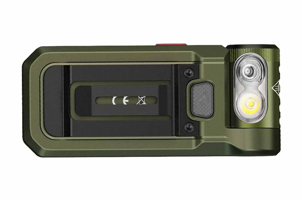 Fenix SW05R-UV Clip on Flashlight with UV Light - Spruce Green