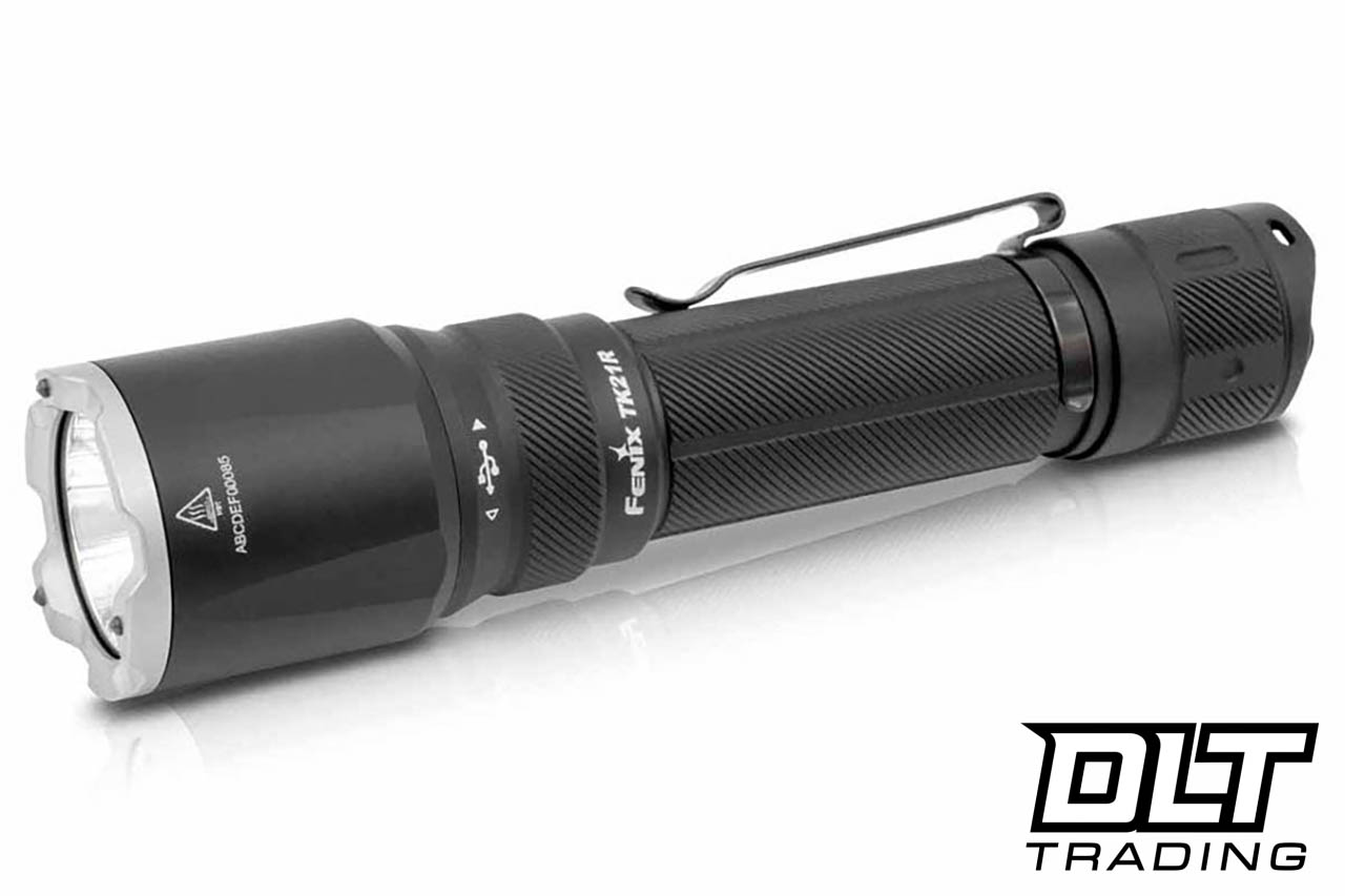 Fenix TK21R Rechargeable Tactical Flashlight - Black Matte - DLT