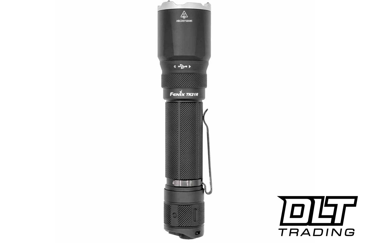 Fenix TK21R Rechargeable Tactical Flashlight - Black Matte - DLT