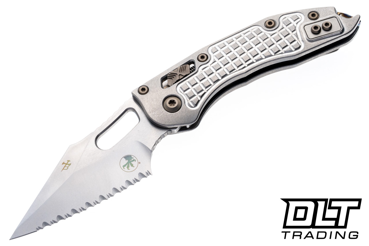 Microtech 169RL-12FRMS4 Stitch Ram-Lok - Stonewash Frag Titanium
