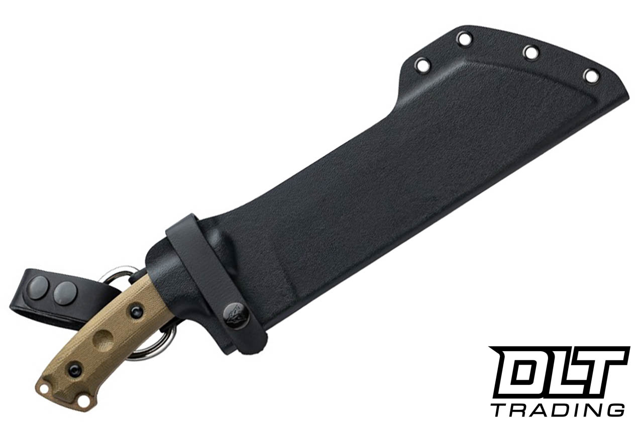 TOPS Lil Chete - Green Canvas Micarta - Coyote Tan 1095 Blade