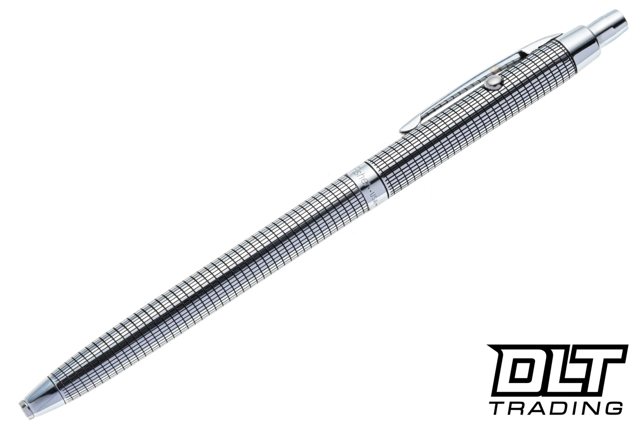 Fisher Space Pen Shuttle Pen - Black & Chrome Crosshatch Grid