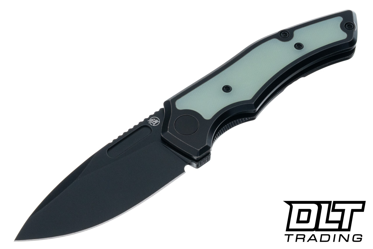 Griffin Scout F3 - Black Wash Titanium - Jade G-10 Inlay - Black