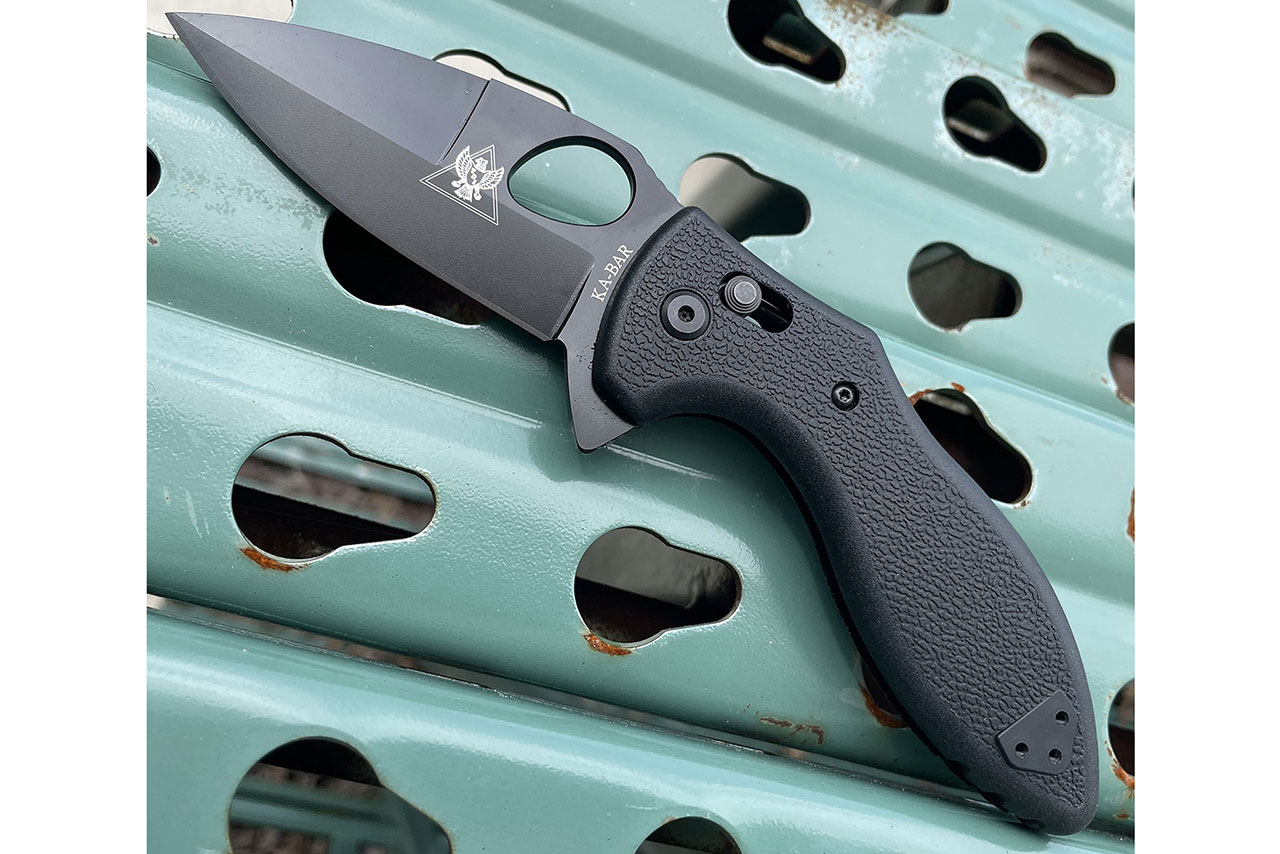 Ka-Bar TDI Flipper Folder - Black GFN Handle - Black AUS-8A Blade