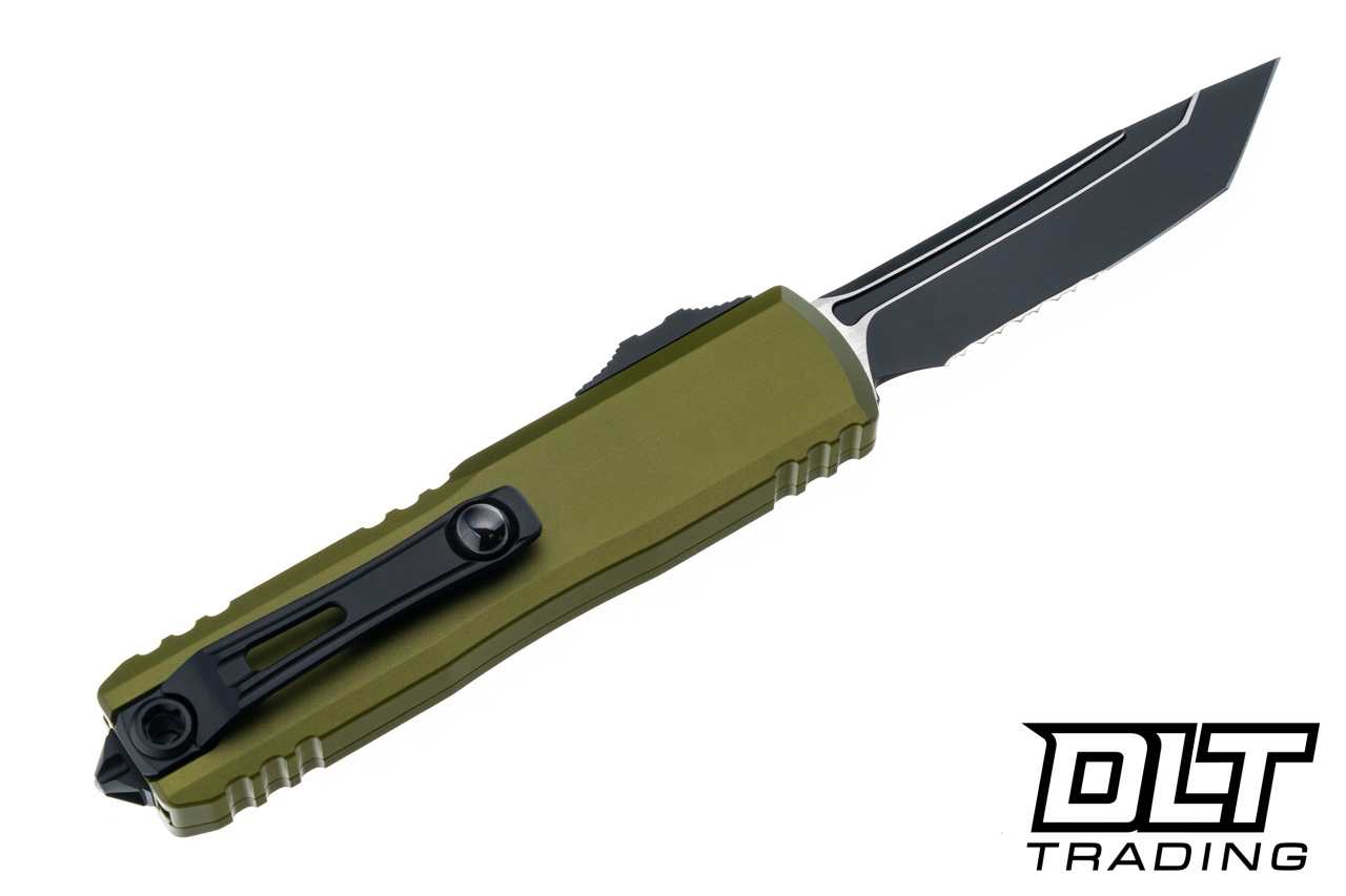 Microtech 12334-2OD UTX-85 Gen IV T/E - OD Green Handle - Black