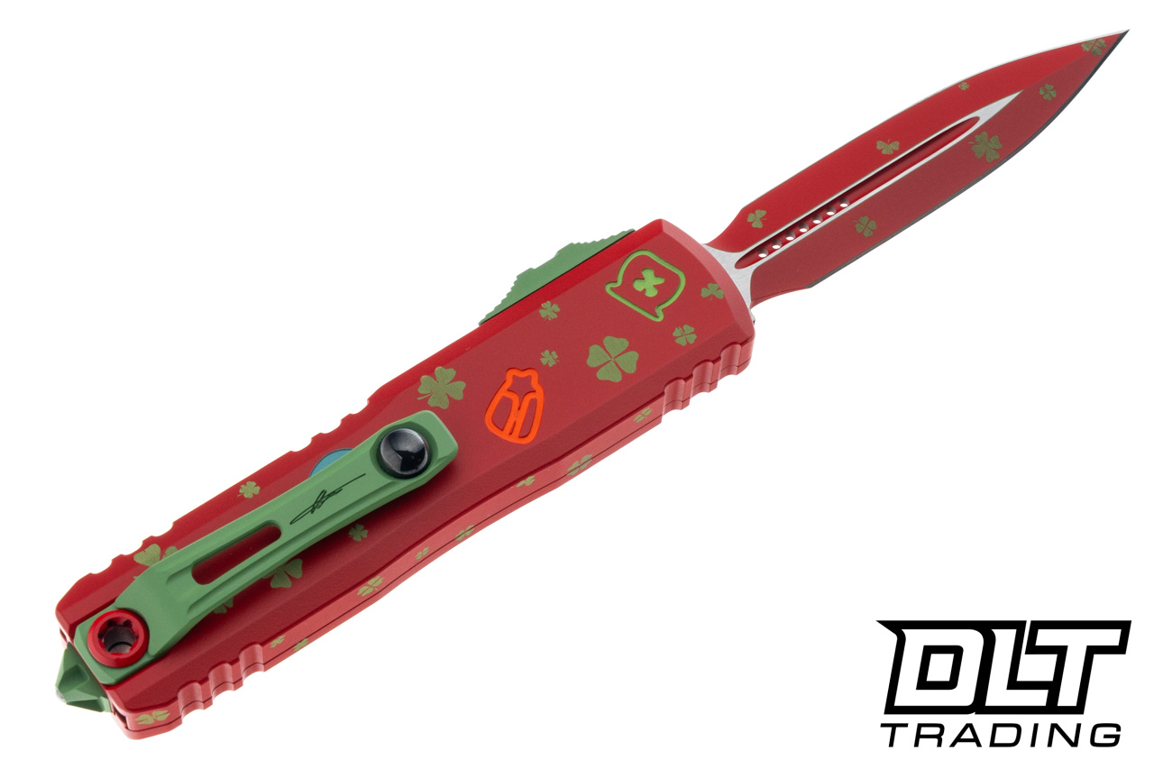 Microtech 12324-1SPDS UTX-85 Gen IV S/E - St. Patrick's Day Handle