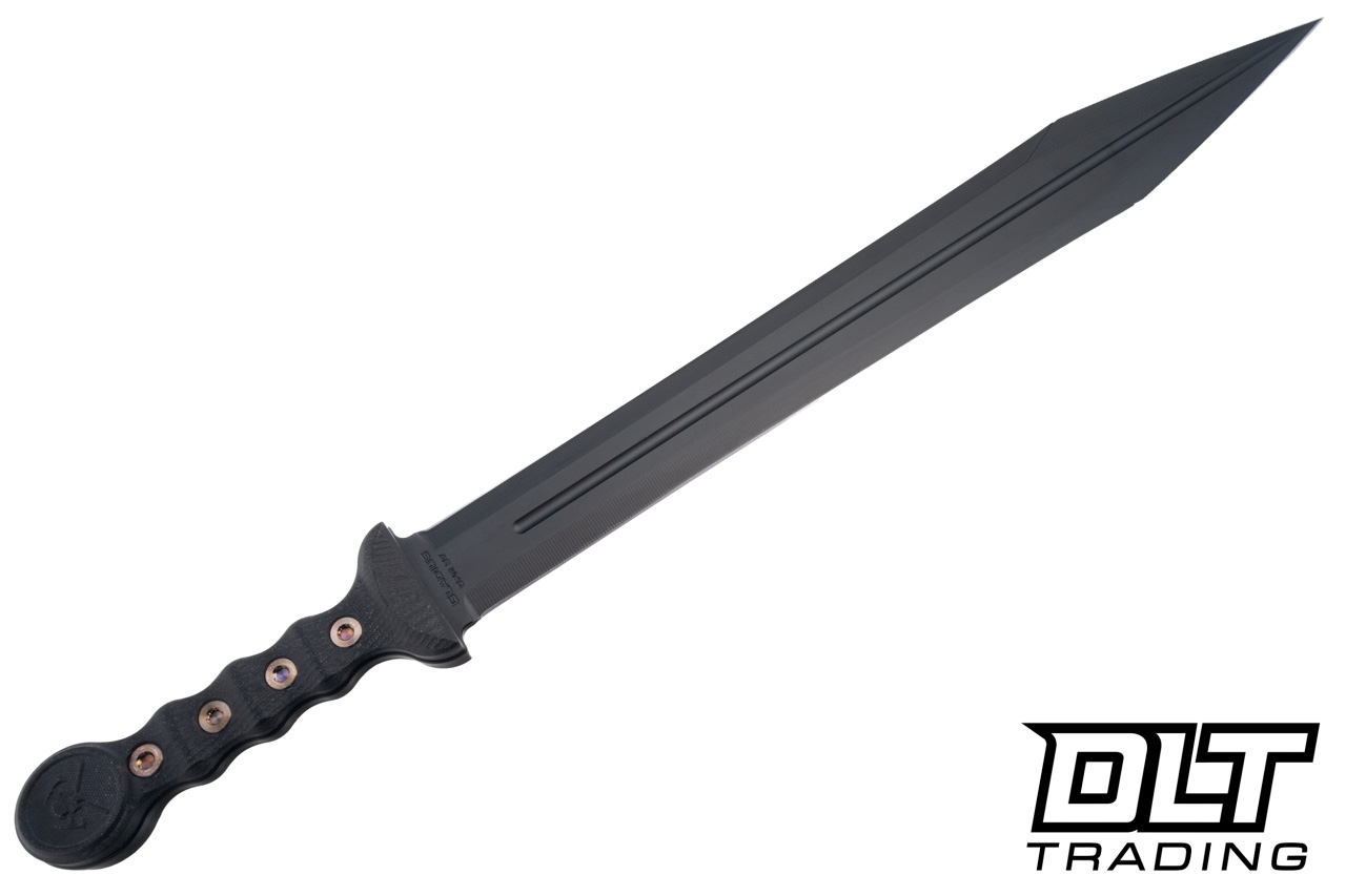 RMJ Tactical Gladius - Graphite Black Cerakote 3V Blade - Black G