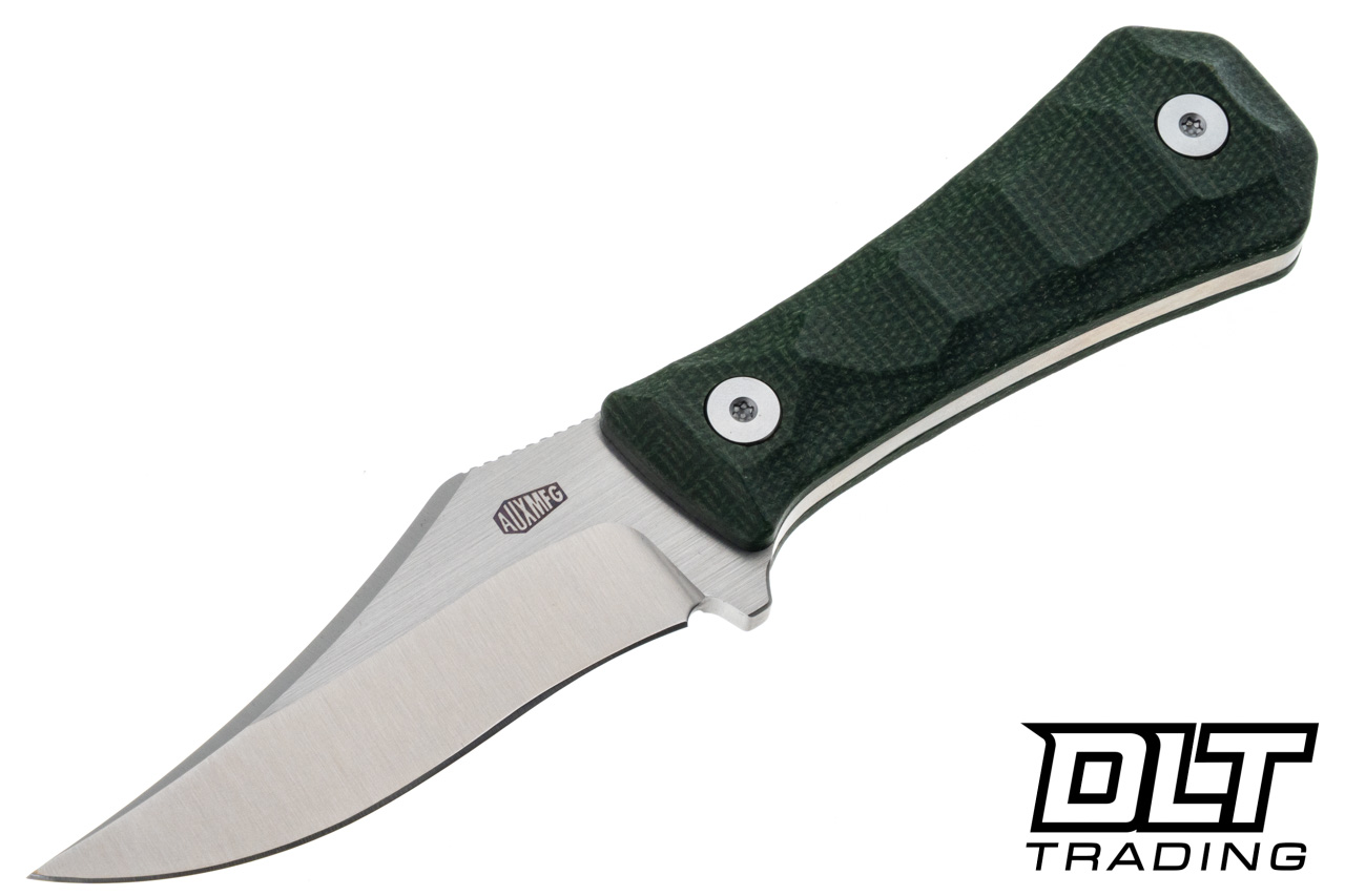 Auxiliary Manufacturing Pocket Bowie Deadhead - Green Micarta