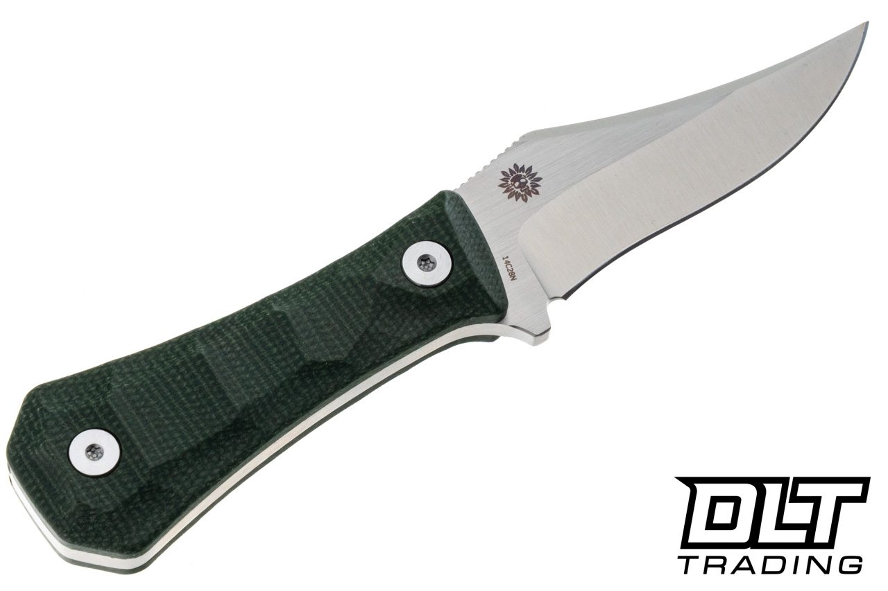 Auxiliary Manufacturing Pocket Bowie Deadhead - Green Micarta
