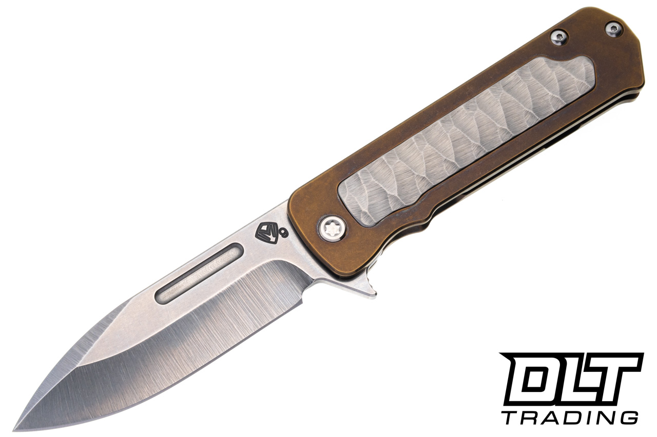 Medford TFF-4 Drop Point - Tumbled S90V - Bronze Titanum - Silver