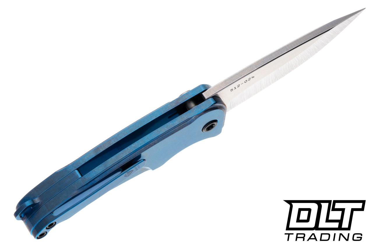 Medford Smooth Criminal Ti - Tumbled S35VN - Blue Titanium - Black