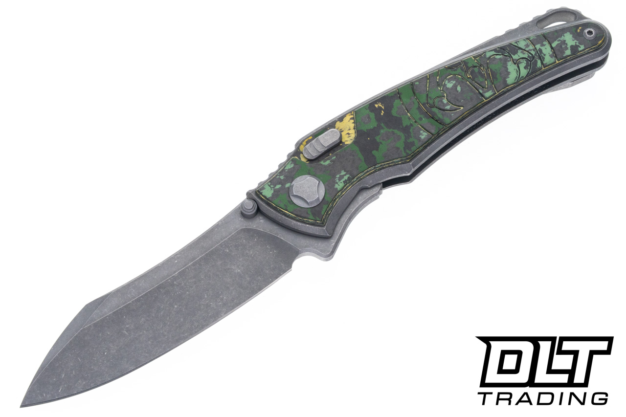 Hawk Knives Talon M390 - Titanium Handle - Toxic Storm Overlay