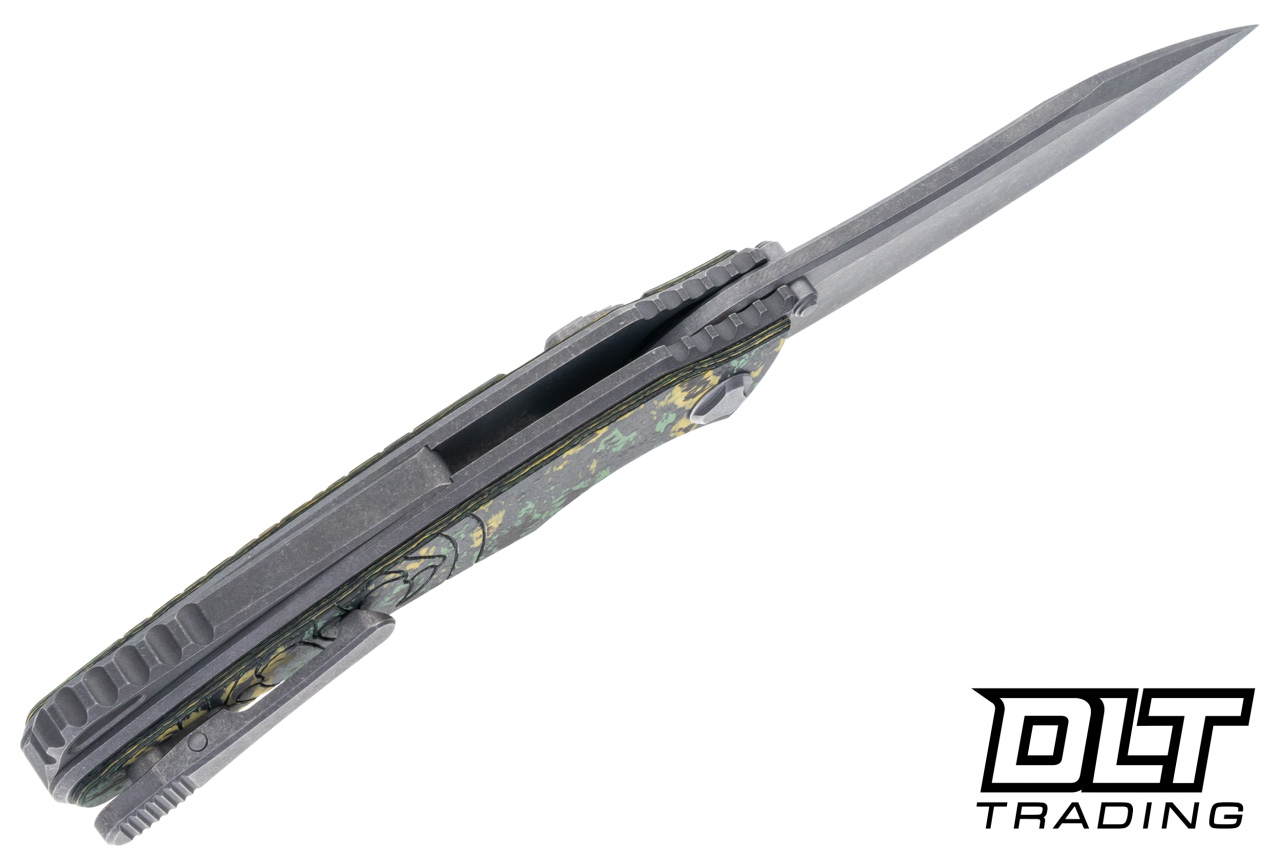 Hawk Knives Talon M390 - Titanium Handle - Toxic Storm Overlay