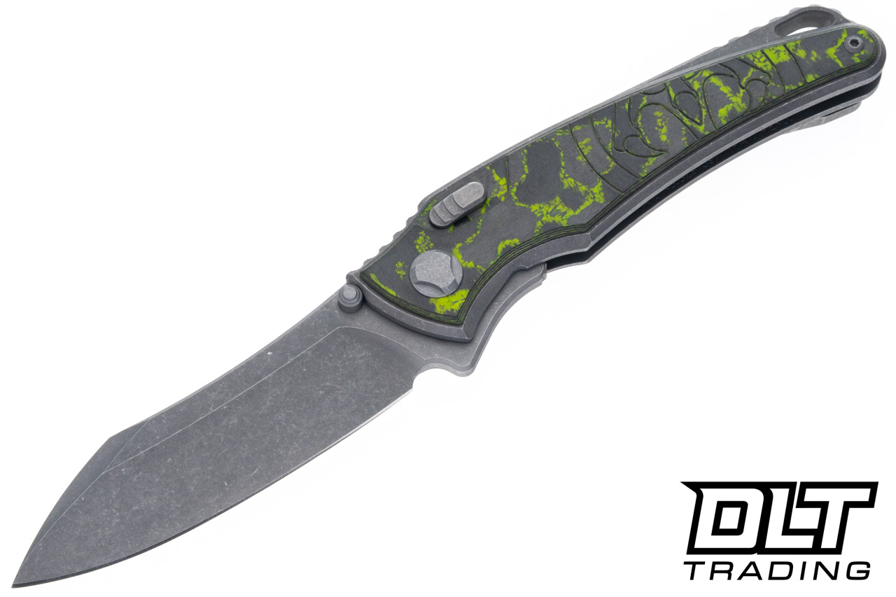 Hawk Knives Talon M390 - Titanium Handle - Toxic Moss CamoCarbon
