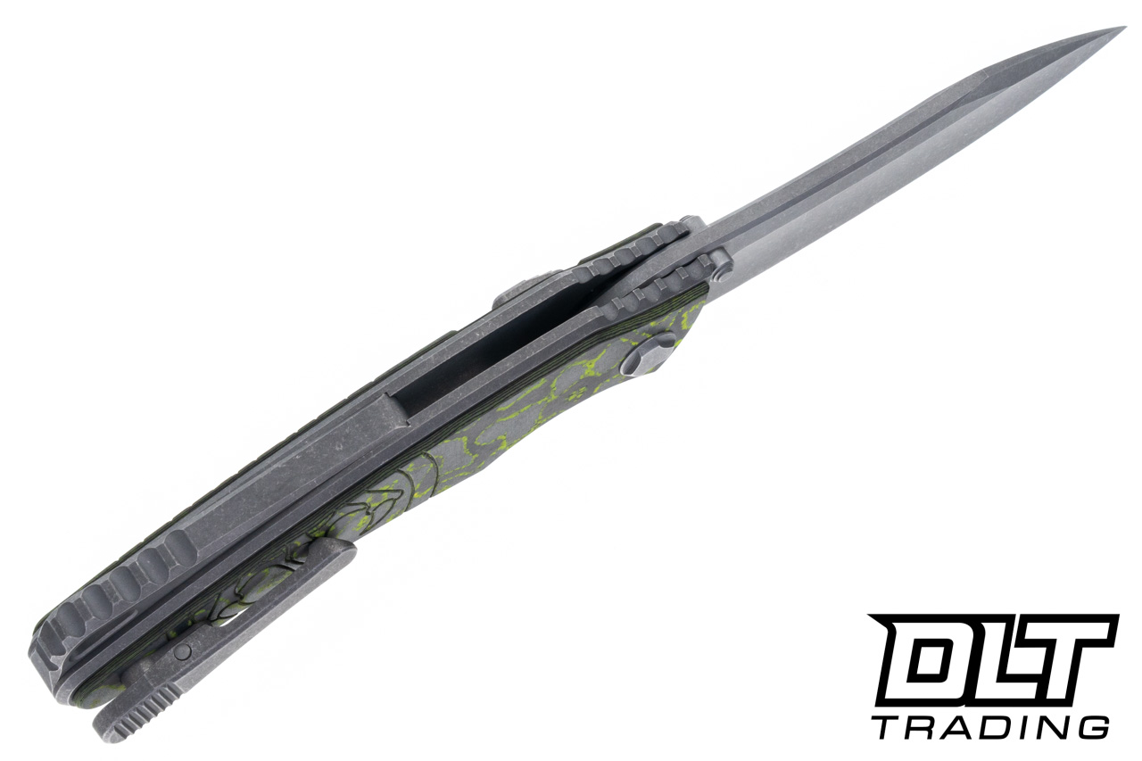Hawk Knives Talon M390 - Titanium Handle - Toxic Moss CamoCarbon