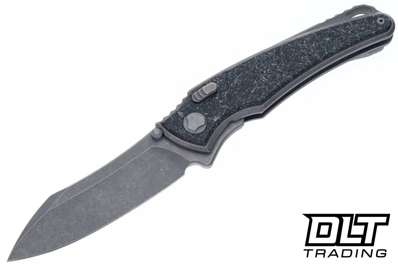 Hawk Knives Talon M390 - Titanium Handle - Black Glass FatCarbon