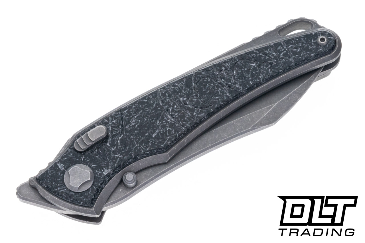 Hawk Knives Talon M390 - Titanium Handle - Black Glass FatCarbon