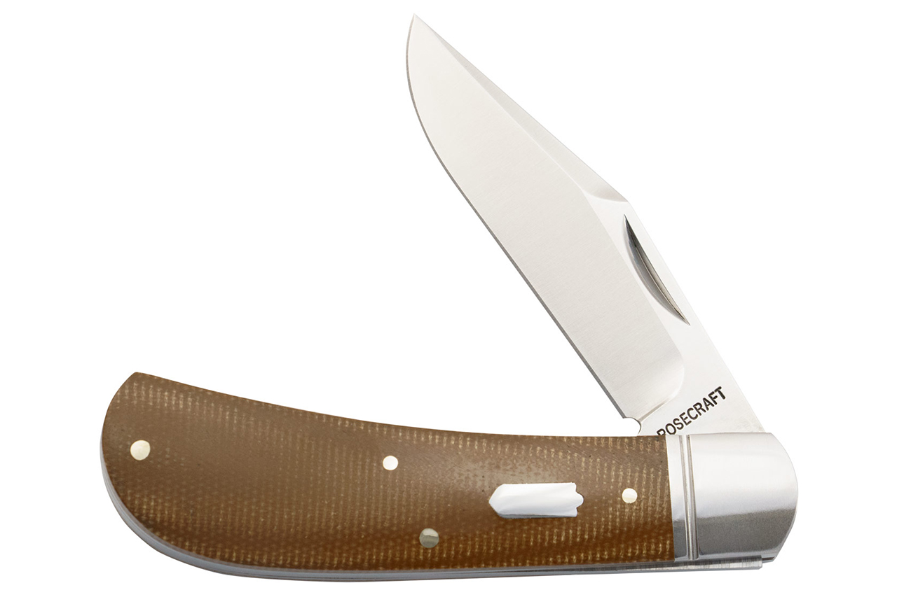 RoseCraft Blades Hatchie River Jack - Light Brown Micarta - DLT